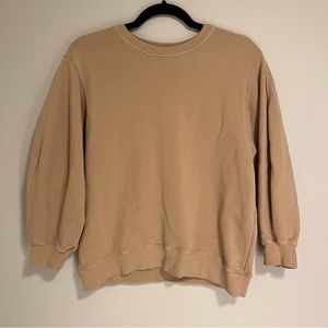 AGOLDE Thora 3/4 Sleeve Cotton Sweatshirt Size Medium